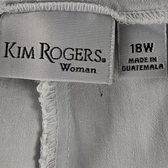 Kim Rogers Women's White Casual, Work, Business Slacks Size 18W - Picture 9 of 10